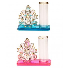 AFAST Purple Glass Decoratives Glasses - Pack of 2