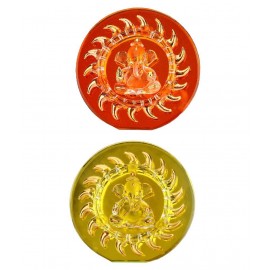 AFAST Red Glass Decoratives Glasses - Pack of 2