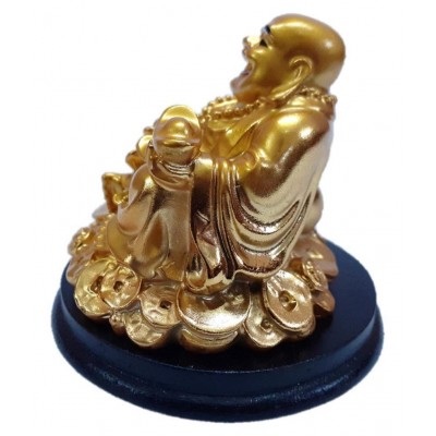 AFTERSTITCH Laughing Buddha showpiece Resin Buddha Idol 7 x 8 cms Pack of 1