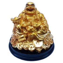 AFTERSTITCH Laughing Buddha showpiece Resin Buddha Idol 7 x 8 cms Pack of 1