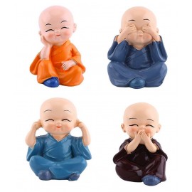 AFTERSTITCH Multicolour Earthenware Figurines - Pack of 4