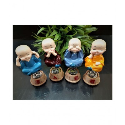 AFTERSTITCH Multicolour Polyresin Bobble Heads - Pack of 4