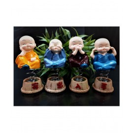 AFTERSTITCH Multicolour Polyresin Bobble Heads - Pack of 4
