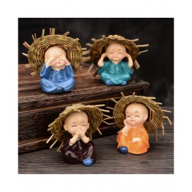 AFTERSTITCH Multicolour Polyresin Figurines - Pack of 4