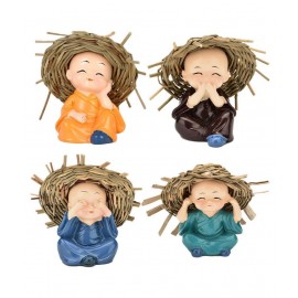 AFTERSTITCH Multicolour Resin Figurines - Pack of 4