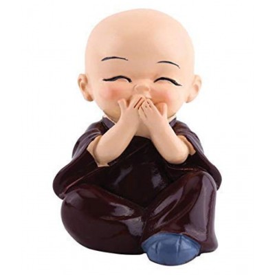 AFTERSTITCH monk set of 4 Acrylic Buddha Idol 6 x 4 cms Pack of 4