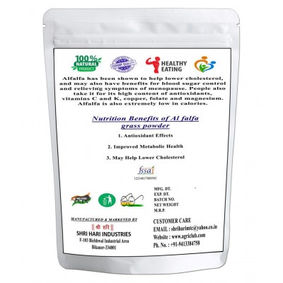 AGRI CLUB Alfalfa Grass Powder 400 gm Pack Of 1 AGRI CLUB Alfalfa Grass Powder 400 gm Pack Of 1