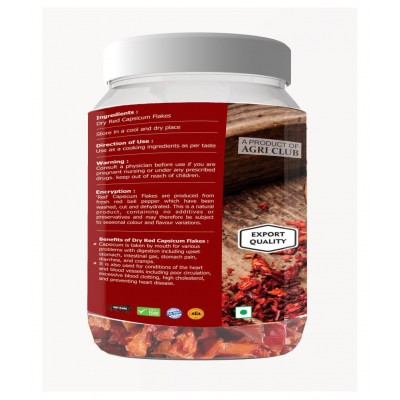 AGRI CLUB Dry Red Capsicum Flakes 400 gm