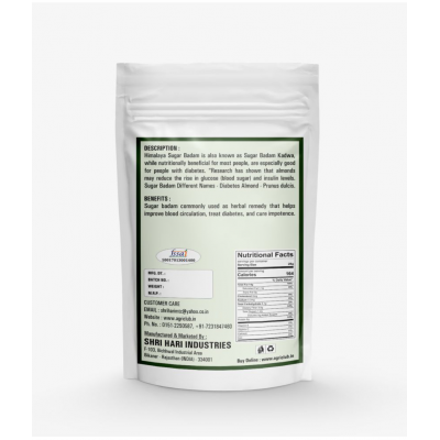 AGRI CLUB Sugar Badam-Diabetes Almonds Raw Herbs 360 gm