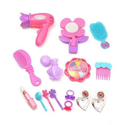 AJ@ Make-Up Beauty Set Make up case Make up Kit with Hair Dresser & Accessories Toy and Free Bands for Kids | Pretend Play Toy Set Makeup Accessories Girl's Beauty Make Up Kit Toy Set Pink