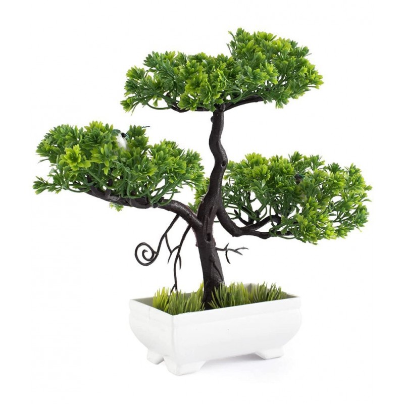 AKP bonsai plant Green Artificial Tree Plastic - Pack of 1