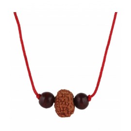 ASTRODIDI 10 Mukhi Rudraksha Ten Face Rudraksha Java Beads Small Size with Red Chandan Beads