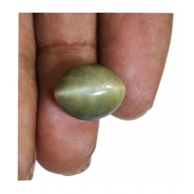 ASTRODIDI Natural Cat's Eye Gemstone Lehsunia Stone (5 Ratti To 6 Ratti) Lab Certified