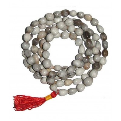ASTRODIDI Vaijanti Mala/Vyjanthi Vaijayanthi Vishnu Krishna Rosary for Wearing and Japa 108+1 Beads (Grey)