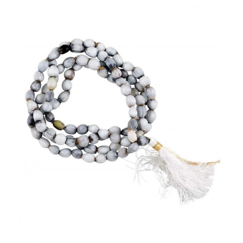 ASTRODIDI Vaijanti Mala/Vyjanthi Vaijayanthi Vishnu Krishna Rosary for Wearing and Japa 108+1 Beads (Grey)