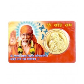 ATM Card for Wealth Gold Plated Sai Baba Yantra Coin Inside