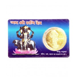 ATM Card for Wealth and Money/Gold Plated Yantra Coin Inside/Shree Shani Yantra/Religious Card to Keep in Wallet for Wealth/Lucky God ATM Cards/Size Same as Bank ATM Card