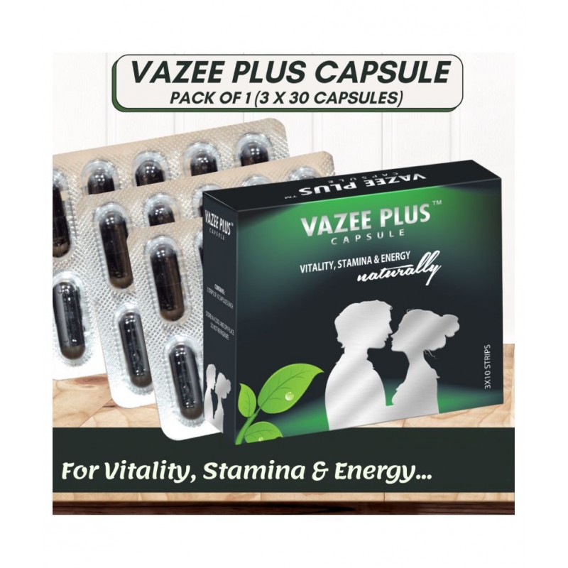 Aadya Life Sciences LLP Vazee Plus for Vitality & Energy Capsule 30 no.s Pack Of 1