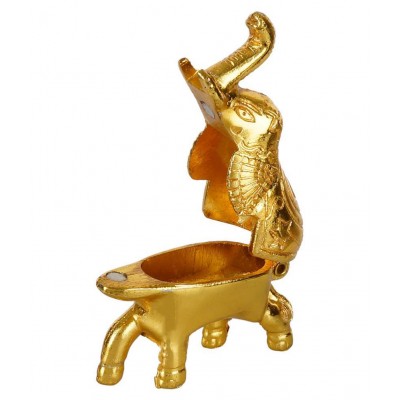 Aakrati Gold Metal Decorative Elephant - Pack of 1