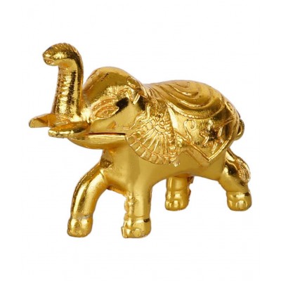 Aakrati Gold Metal Decorative Elephant - Pack of 1