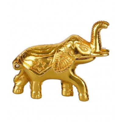 Aakrati Gold Metal Decorative Elephant - Pack of 1