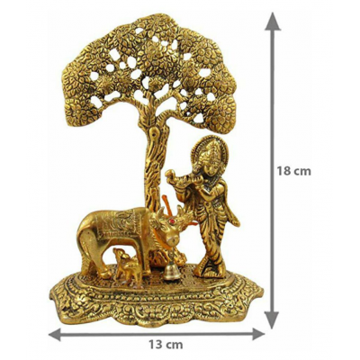 Abc Handicraft Krishna Aluminium Idol