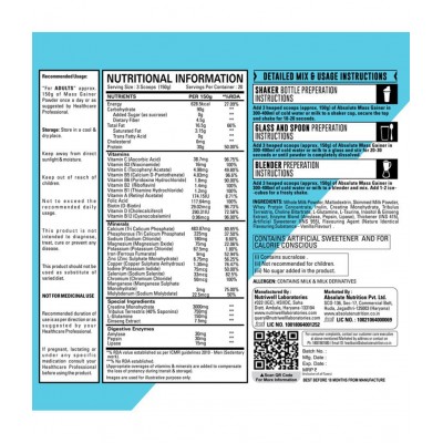 Absolute Nutrition Vanila 3 kg Mass Gainer Powder