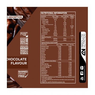 Absolute Nutrition Whey_Protein_Chocolate 1 kg