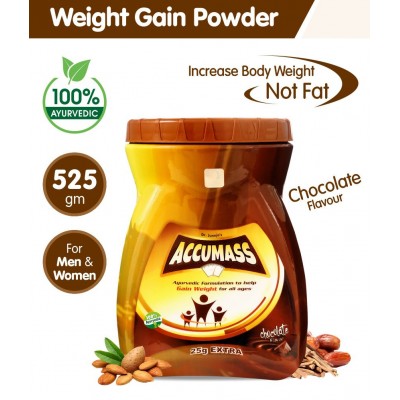 Accumass Weight Gainer Combo (1 Powder 525gm & 1 Capsule 60), Ayurvedic Accumass Weight Gainer Combo (1 Powder 525gm & 1 Capsule 60), Ayurvedic