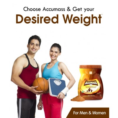 Accumass Weight Gainer Powder 525gm, Pack of 1 (Ayurvedic Weight Gainer for Men & Women)