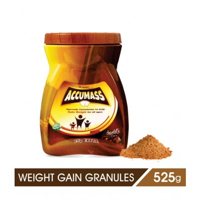 Accumass Weight Gainer Powder 525gm, Pack of 2 (Ayurvedic Weight Gainer for Men & Women)