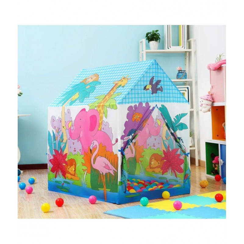 AdiChai Jungle Home Kids Extremely Light Weight , Water & Fire Proof Jungle Home Tent for Kids 3 Year Old Girls and Boys (Jungle Home )