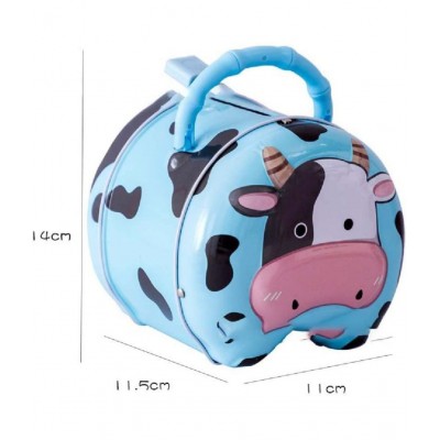 AdiChai Metal Coin Bank Box Money Bank with Lock Coin Box for Kids, Boys, Girls, Piggy Bank for Kids, Birthday Return Gift , Random Colour - Set of 1