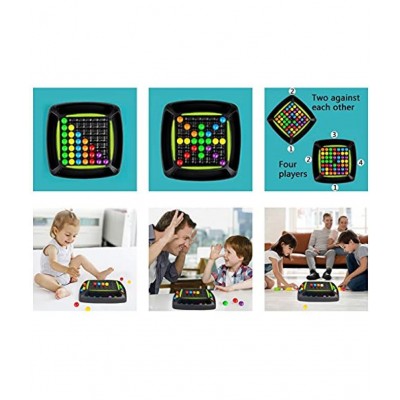 AdiChai Puzzle Magic Chess Toy Set for Kid Adult,Rainbow Ball Elimination Game Parent-Child Interaction Game Toy Set A Educational Competitive Toys for Kids - 48 Pcs Ball (Multicolor)