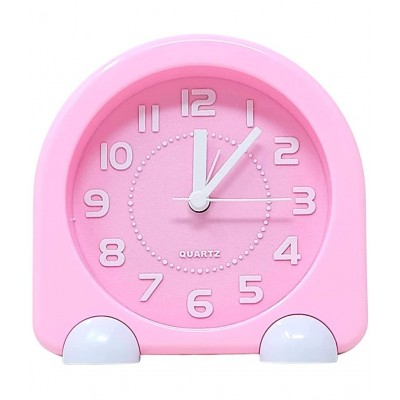 AdiChai Table/Desk Twin Bell Alarm Clock with Light for Kids - Analog Alarm Clock Loud Bell Alarm Table Clock for Heavy Sleepers, Cute Ring Alarm Clock Random Colour - Set of 1