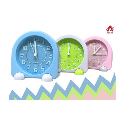 AdiChai Table/Desk Twin Bell Alarm Clock with Light for Kids - Analog Alarm Clock Loud Bell Alarm Table Clock for Heavy Sleepers, Cute Ring Alarm Clock Random Colour - Set of 1