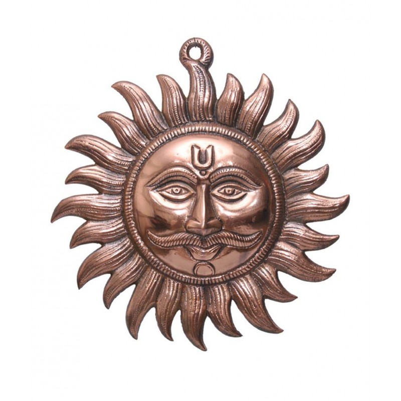 Advitiya Black Metal Vastu For Home Surya Bhagwan Wall Hanging idol