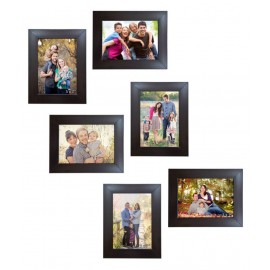 Allure Acrylic Brown Photo Frame Sets - Pack of 6