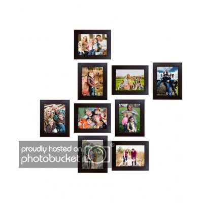 Allure Acrylic Brown Photo Frame Sets - Pack of 9