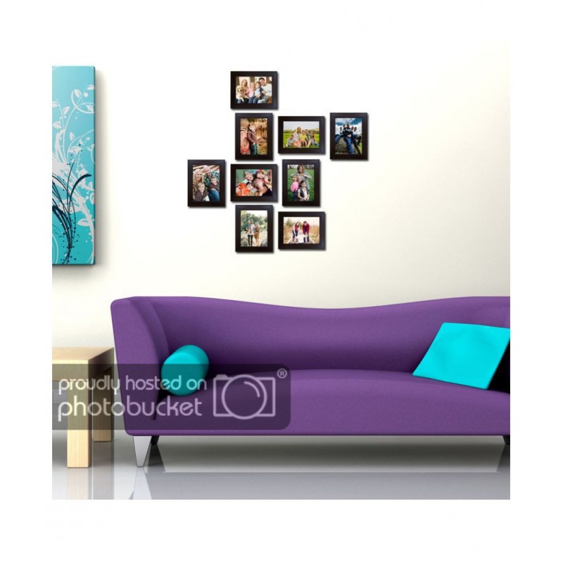 Allure Acrylic Brown Photo Frame Sets - Pack of 9