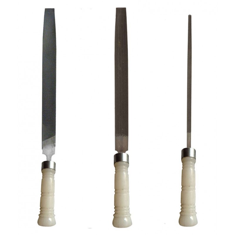 Amb File Set of 3 File Flat, Half Round, Round 8 Inches