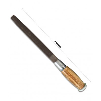 Amb File Wooden Handle Steel Cut Half Round 8 Inches