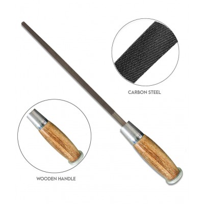 Amb File Wooden Handle Steel Cut Round 12 Inches
