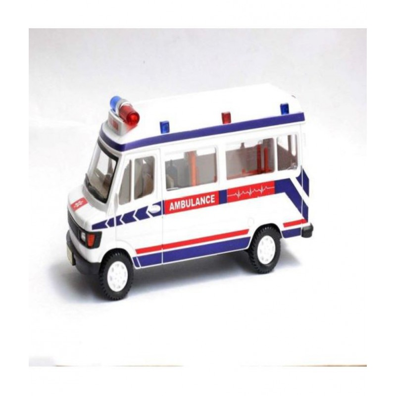 Ambulance  Plastic Pull Back Kids toy car for kids-