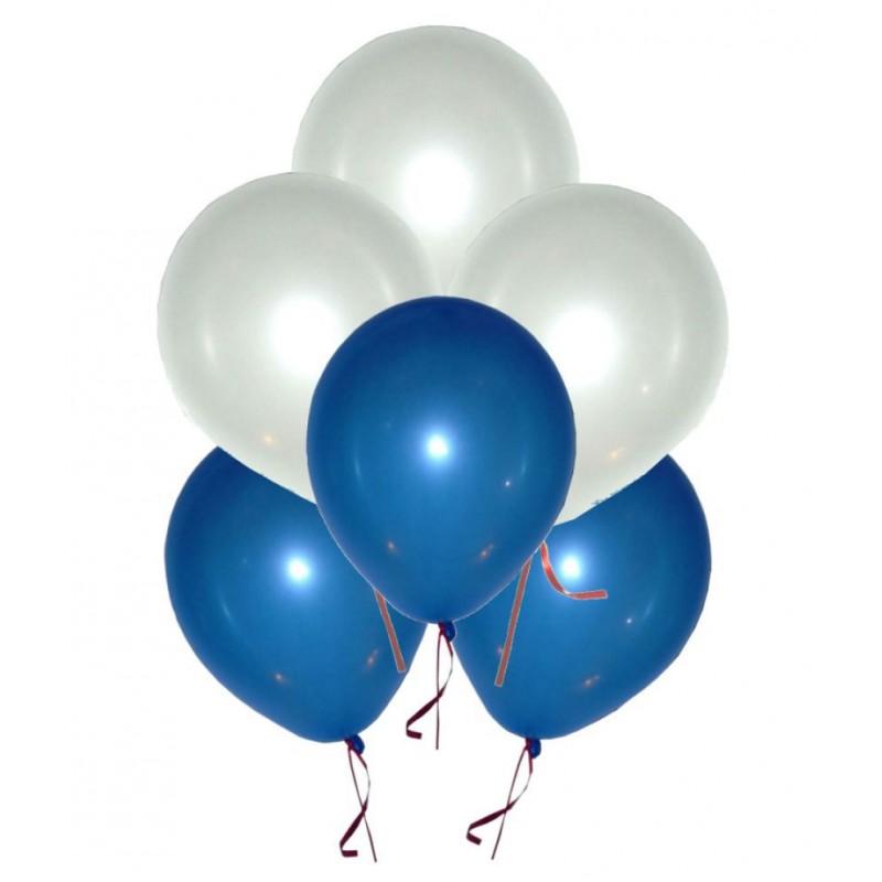 Americ Style Blue & White Balloons-Pack of 50