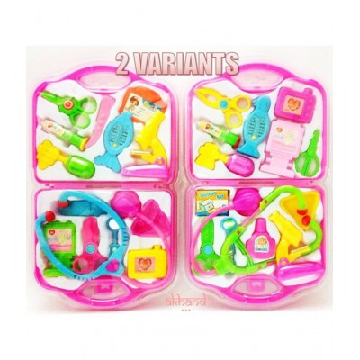 Amisha Gift Gallery Combo of Doctor Set and Beauty Set for Kids, Pretend Play Toy for Boys and Girls with Medical and Makeup Kit Accessories