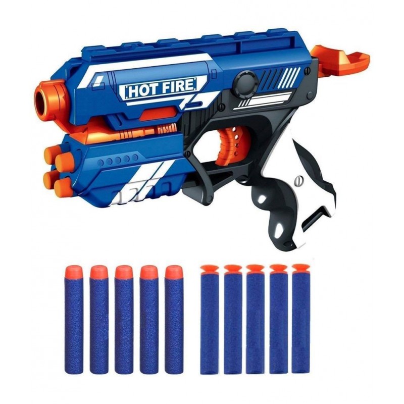 Amisha Gift Gallery Toy Gun for Kids Boys Toys Gun for Kids - Manual Foam Blaster Gun, Safe and Long Range, 10 Soft Bullets