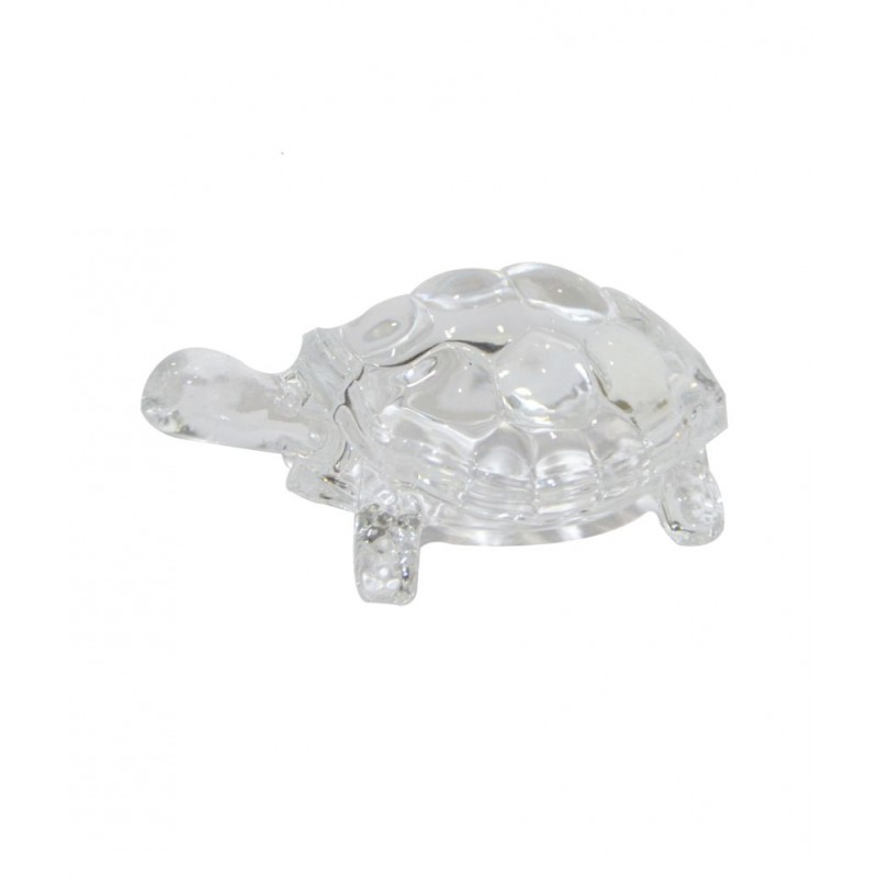 Anjalika Feng Shui Crystal Tortoise - White