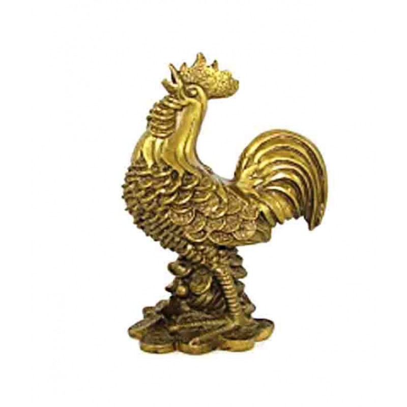 Anjalika Feng Shui Rooster On Coins - Yellow