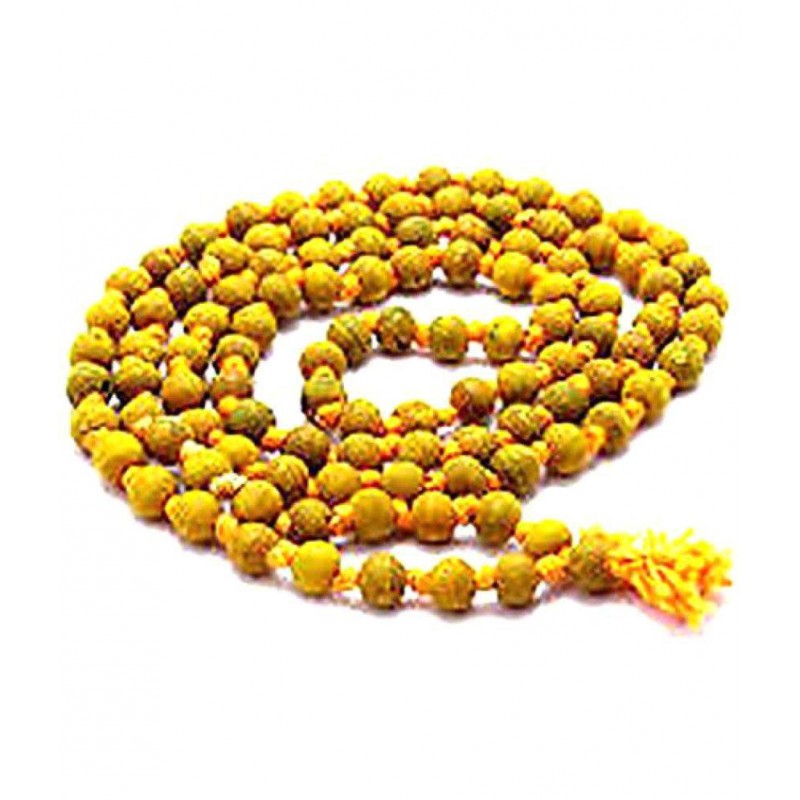 Ankita Gemstones Turmeric Haldi Mala 108+1 Beads, Turmeric Rosary Haldi Mala Baglamukhi Mala Turmeric Haldi Mala